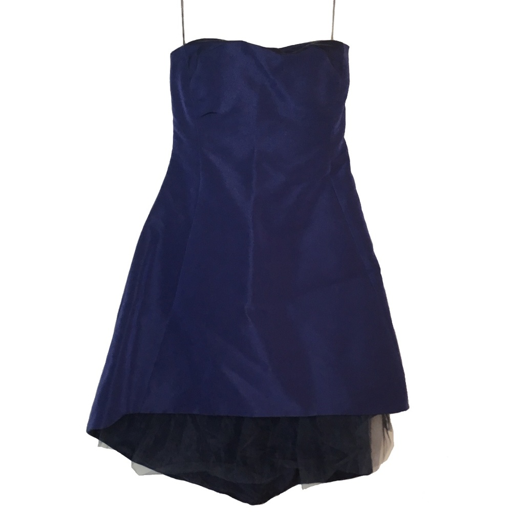 Anne Bowen Blue Strapless Formal Dress Gown Small MSRP $458 - Picture 2 of 8